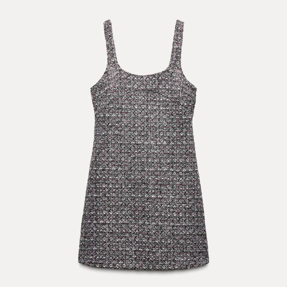 TEXTURED SHORT DRESS - Picture 2 of 3